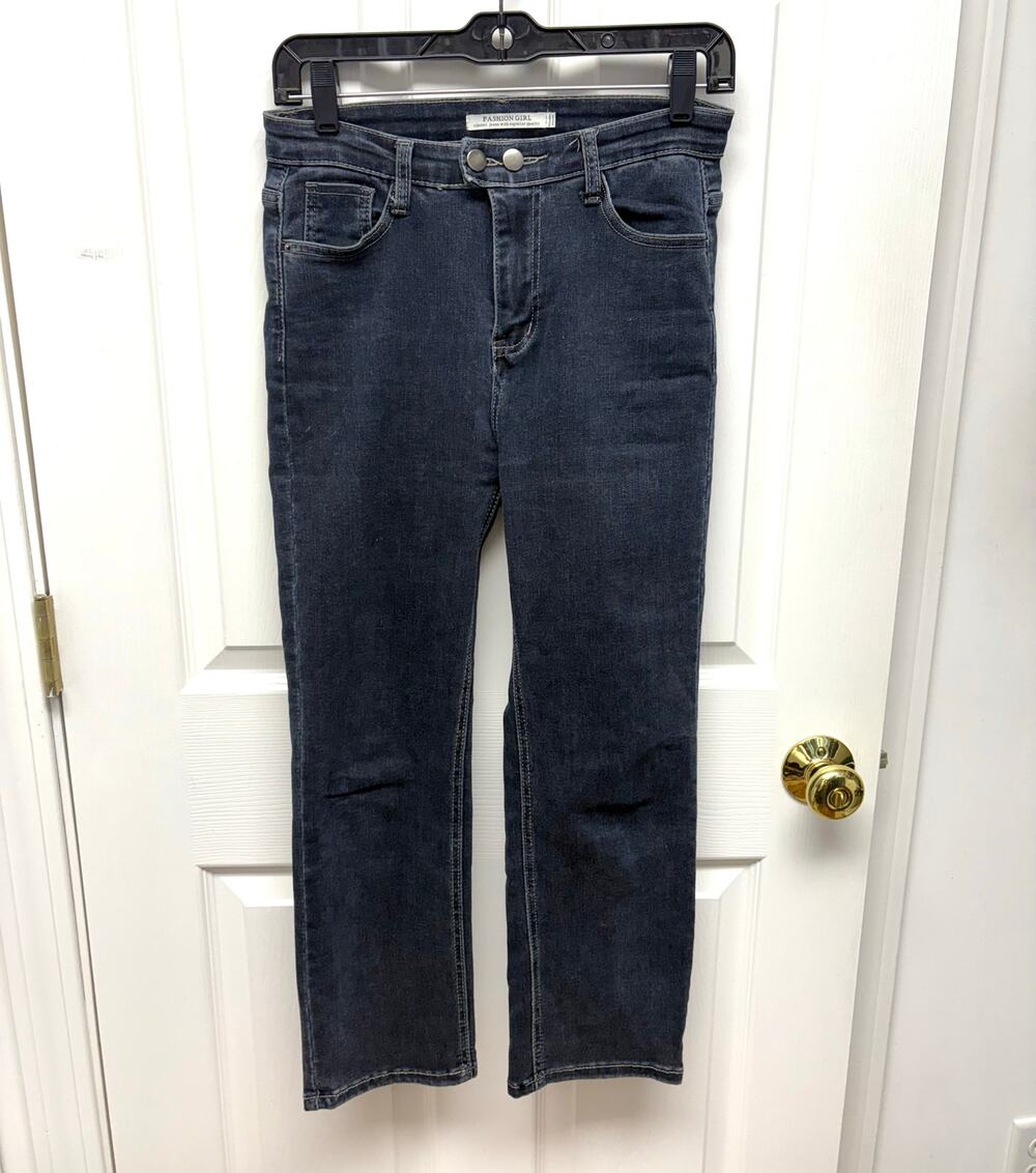 Fashion Girl Jeans, Dark Wash, Double Button, Junior's Women's Size 25